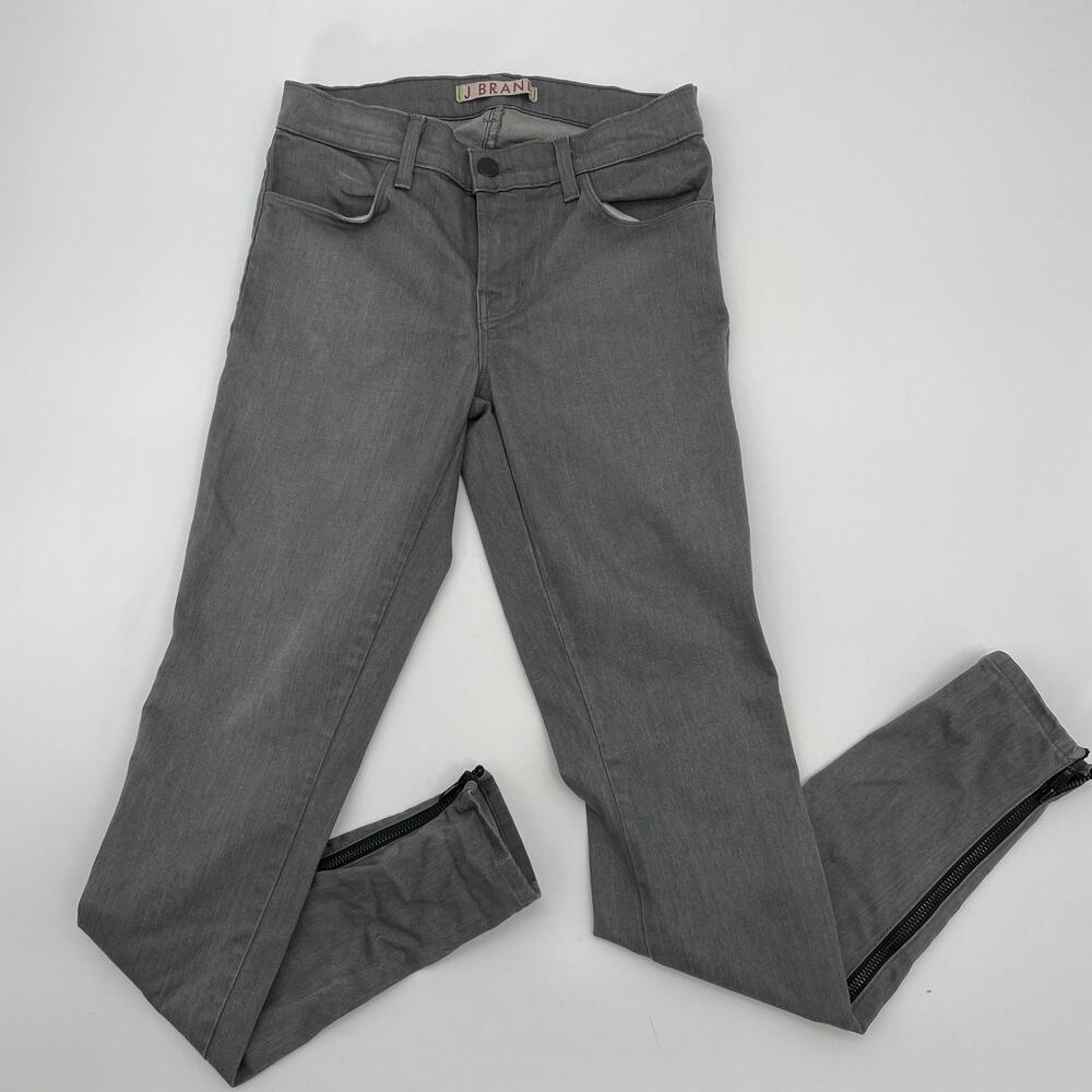 J BRAND Jeans Womens Size 25 Gotham Super Skinny Grey Low Rise Stretch